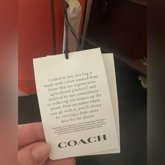 NWT Coach Pumpkin Bucket Bag